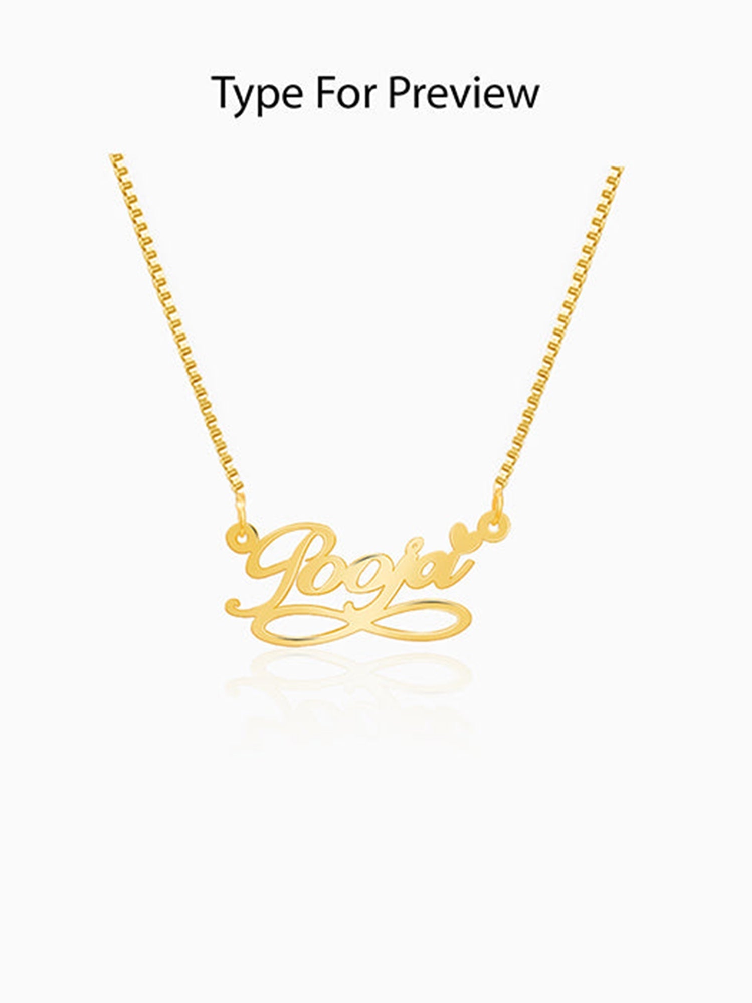 Golden Personalised Infinite Moments Necklace
