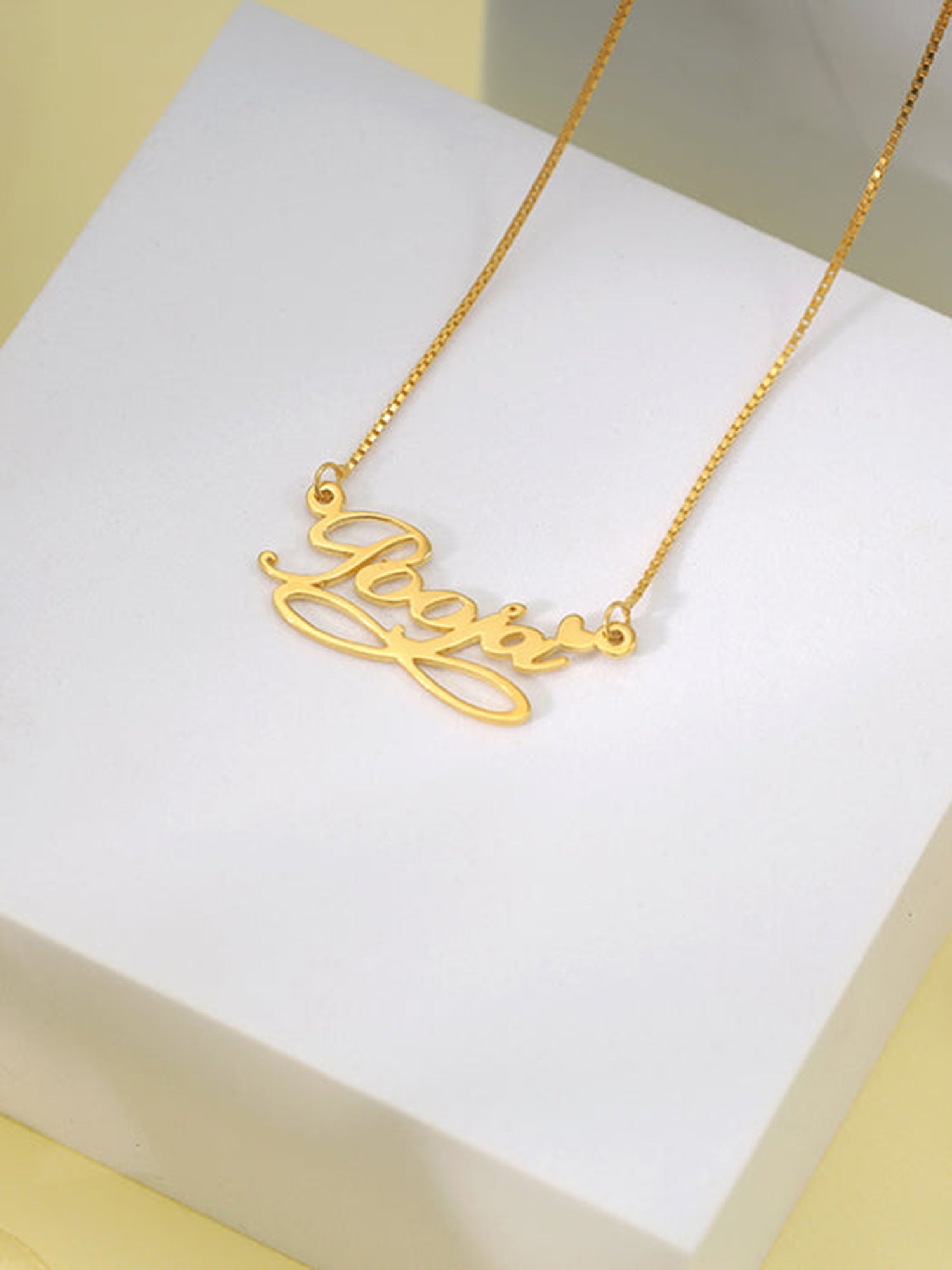 Golden Personalised Infinite Moments Necklace