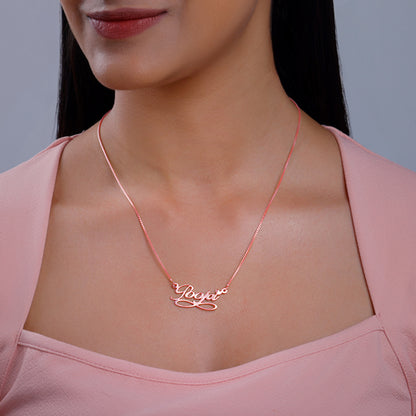 Rose Gold Personalised Infinite Moments Necklace