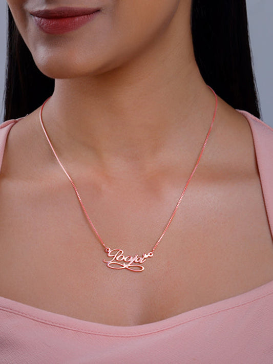 Rose Gold Personalised Infinite Moments Necklace