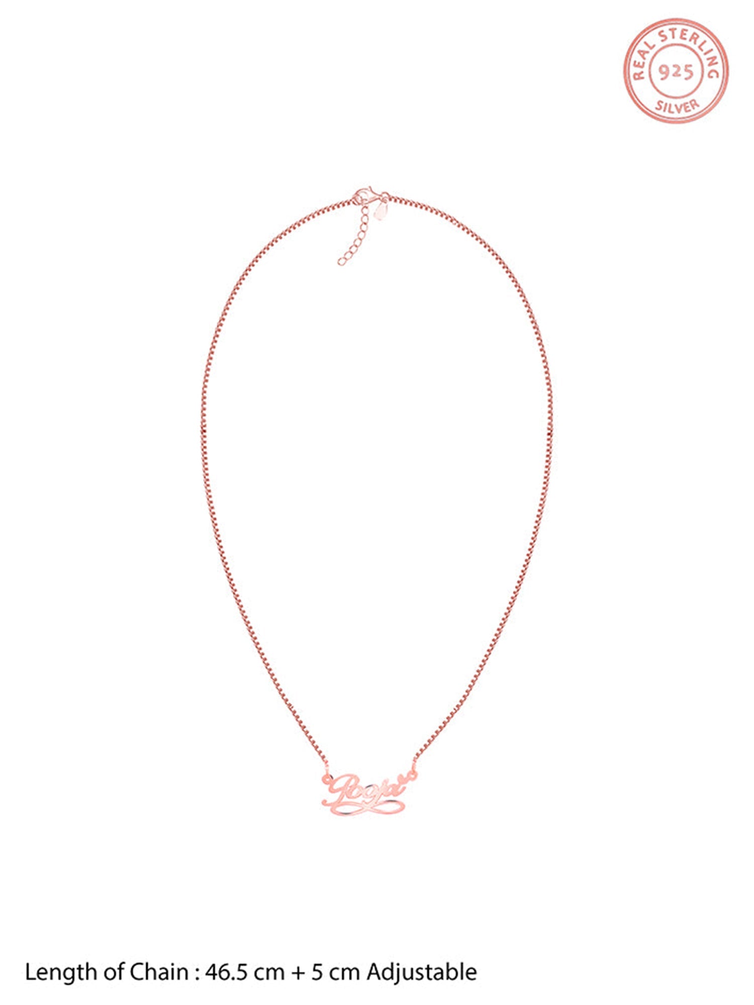 Rose Gold Personalised Infinite Moments Necklace