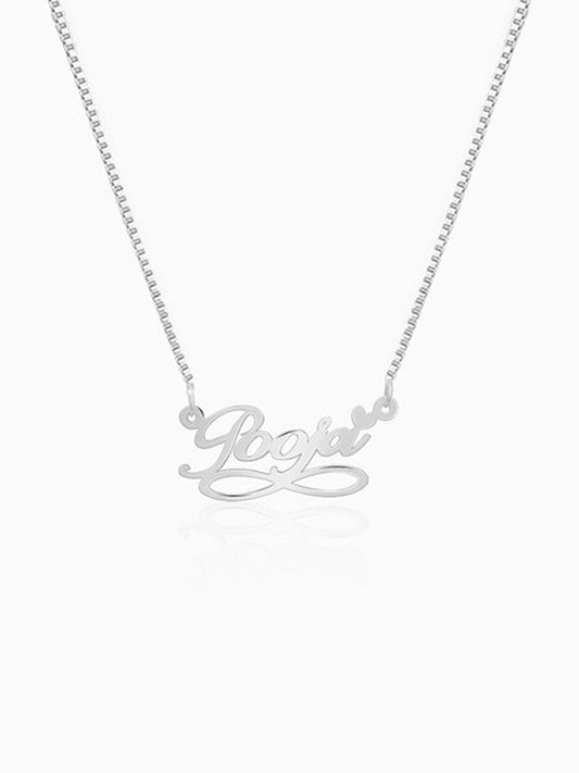 Silver Personalised Infinite Moments Necklace