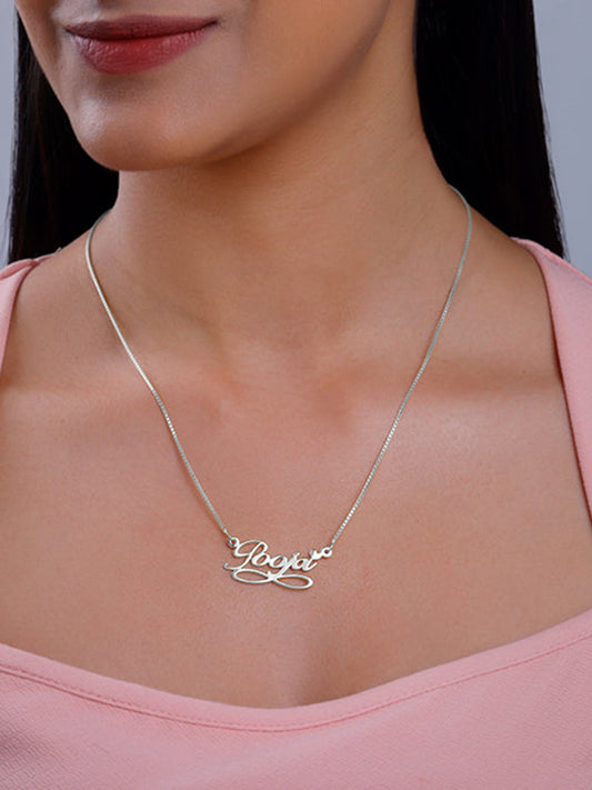 Silver Personalised Infinite Moments Necklace