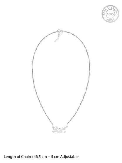 Silver Personalised Infinite Moments Necklace