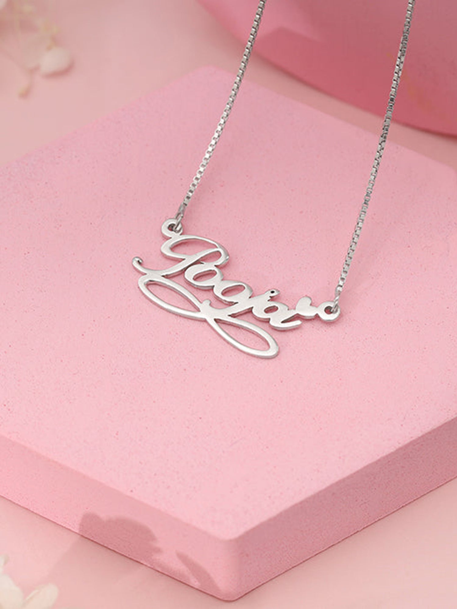 Silver Personalised Infinite Moments Necklace