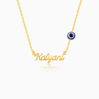 Golden Evil Eye Personalised Name Necklace