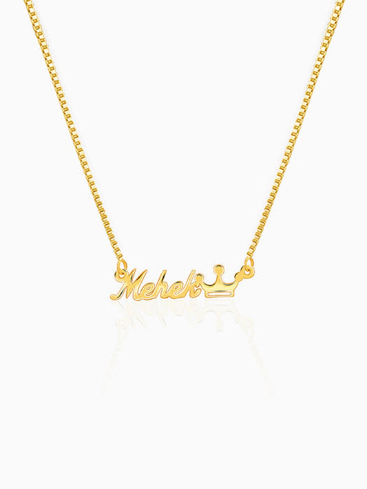 Golden Personalised Queen Necklace
