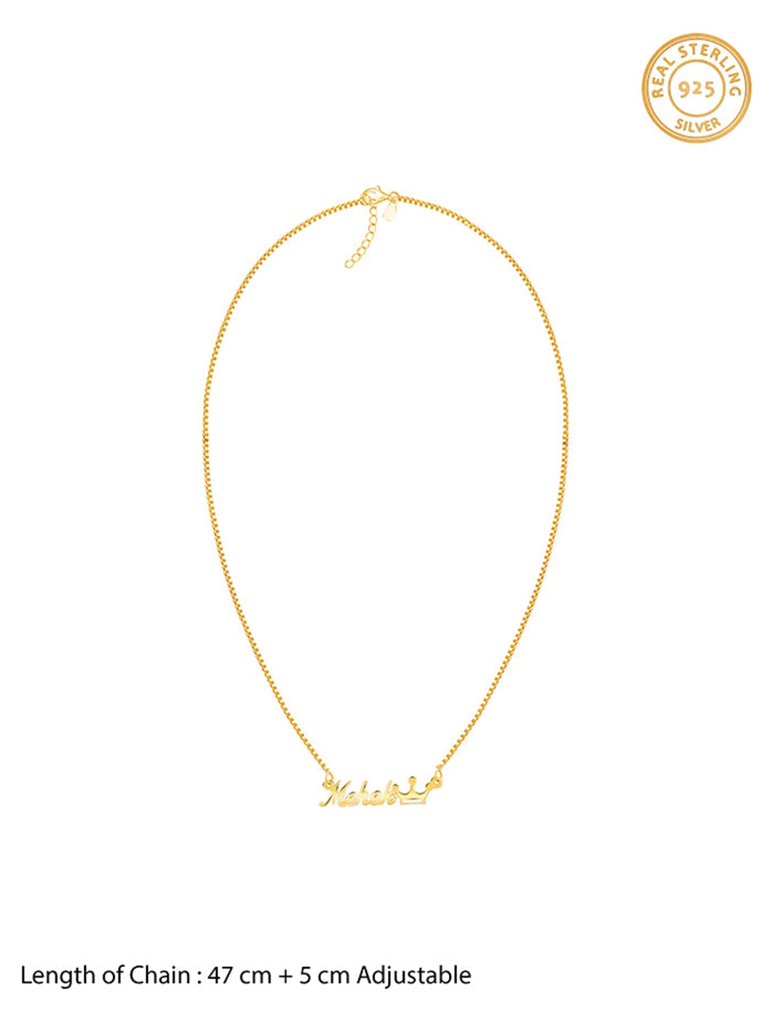 Golden Personalised Queen Necklace