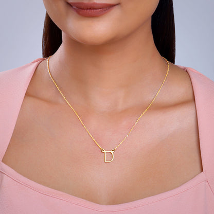 Golden Personalised Initial Necklace