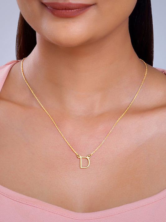 Golden Personalised Initial Necklace