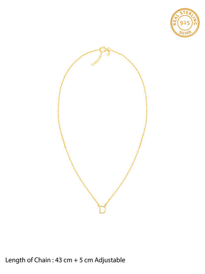 Golden Personalised Initial Necklace