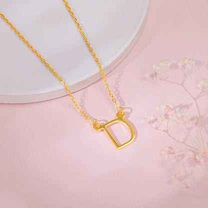 Golden Personalised Initial Necklace