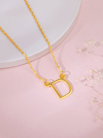 Golden Personalised Initial Necklace