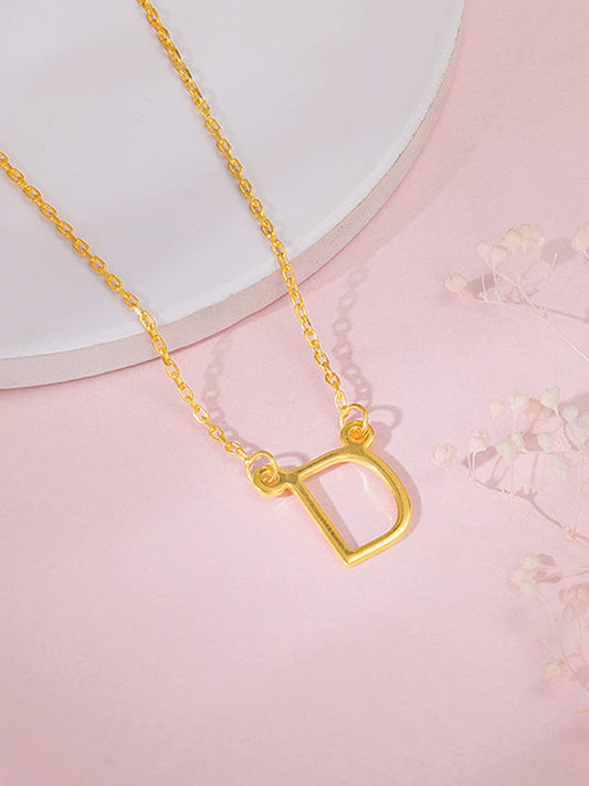 Golden Personalised Initial Necklace