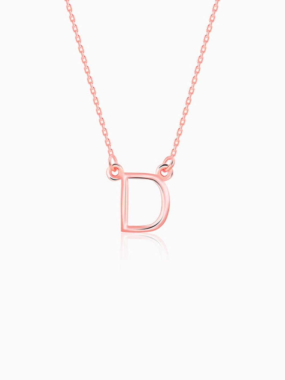 Rose Gold Personalised Initial Necklace