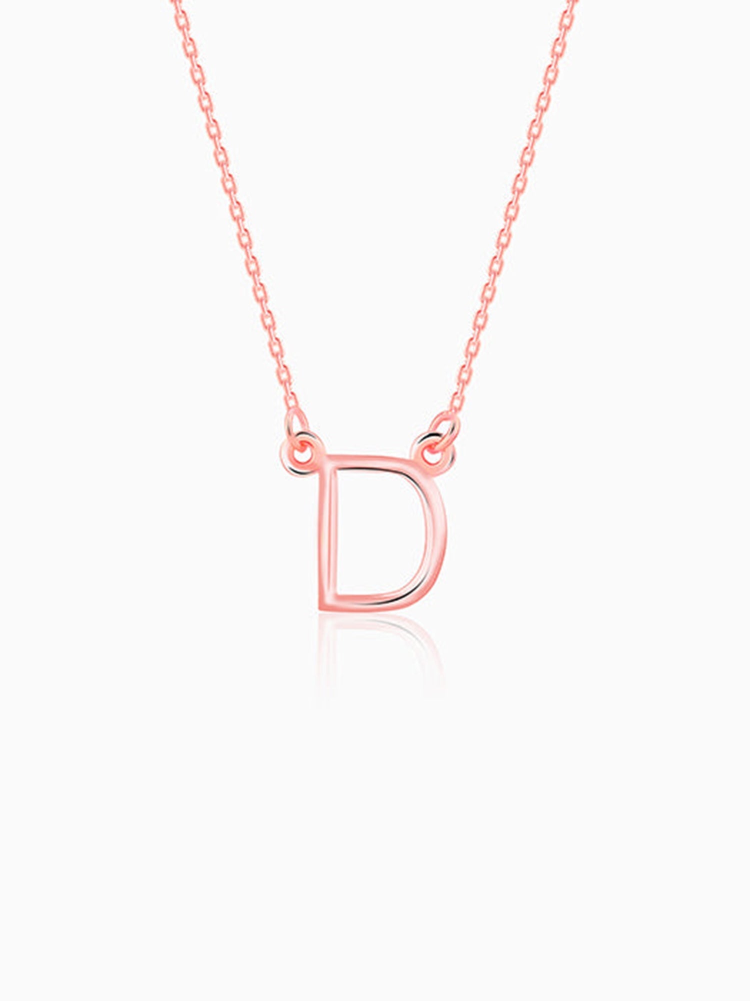 Rose Gold Personalised Initial Necklace