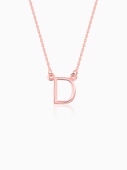 Rose Gold Personalised Initial Necklace