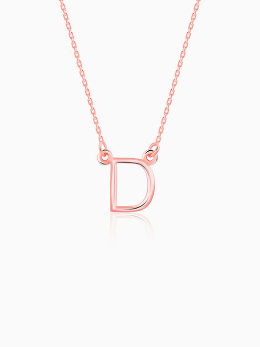Rose Gold Personalised Initial Necklace