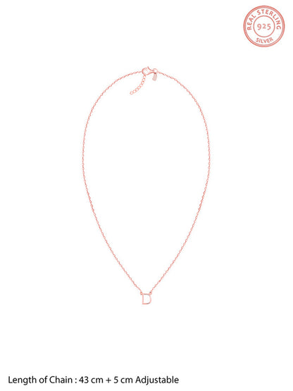 Rose Gold Personalised Initial Necklace