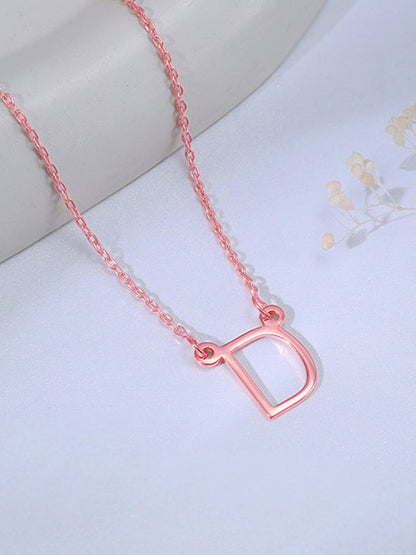 Rose Gold Personalised Initial Necklace