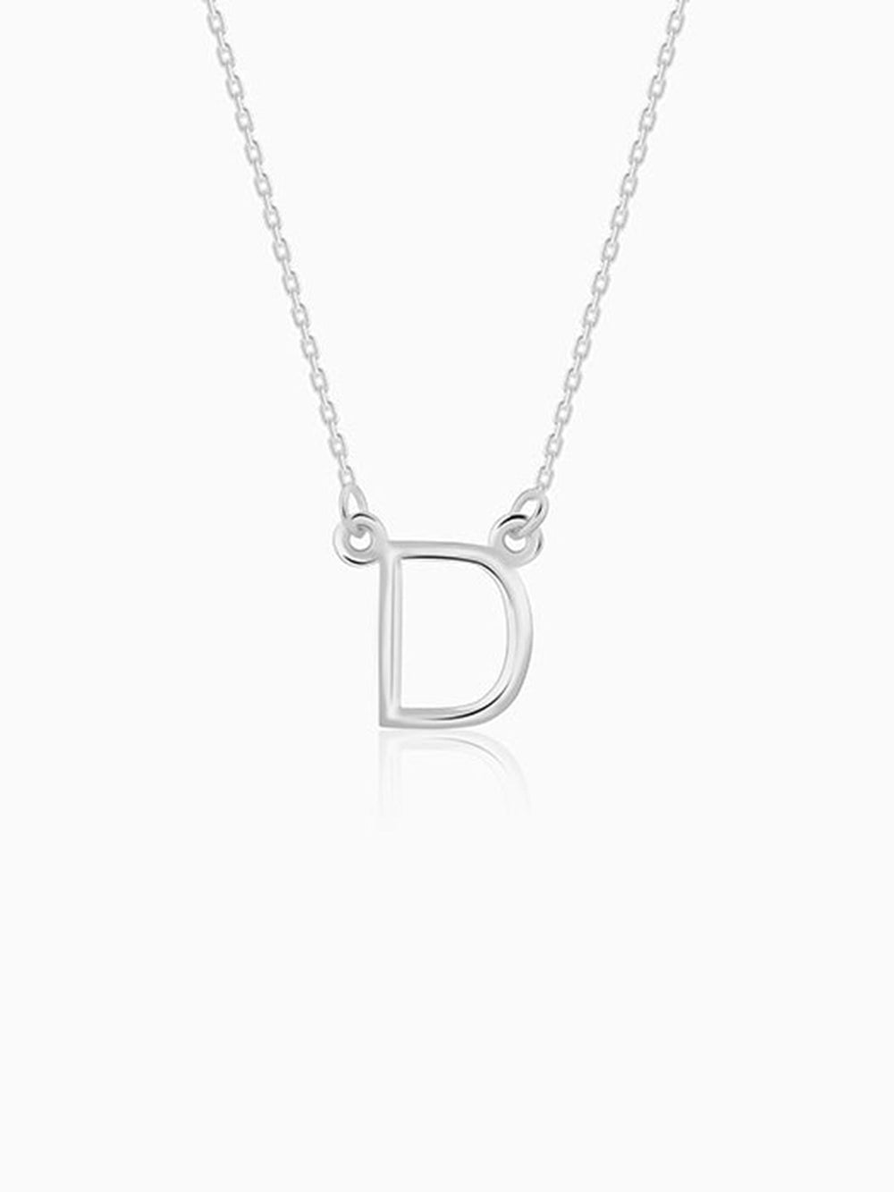 Silver Personalised Initial Necklace