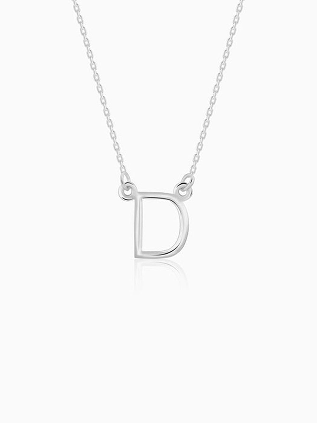 Silver Personalised Initial Necklace