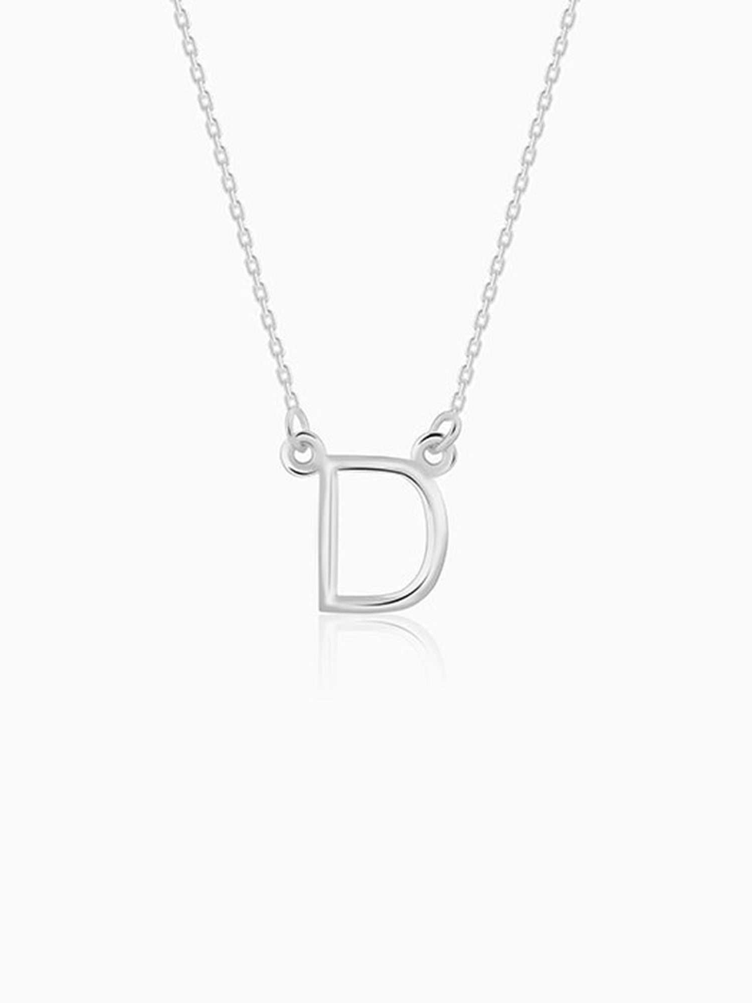 Silver Personalised Initial Necklace
