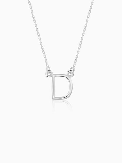 Silver Personalised Initial Necklace