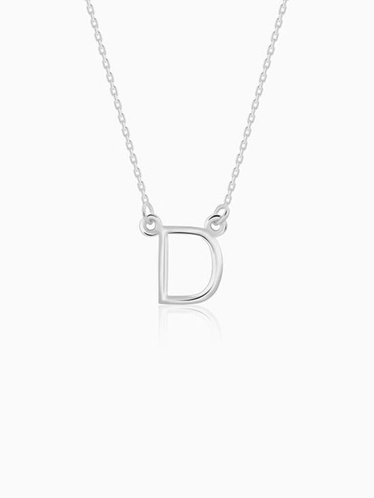 Silver Personalised Initial Necklace