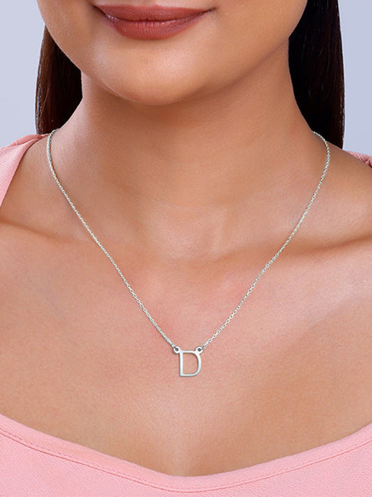 Silver Personalised Initial Necklace