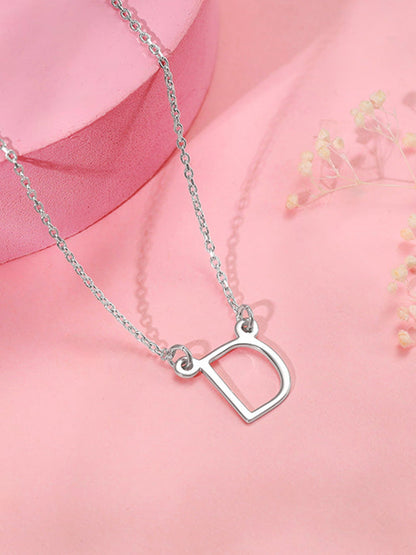 Silver Personalised Initial Necklace