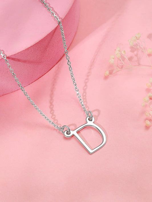 Silver Personalised Initial Necklace