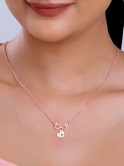 Rose Gold Personalised Endless Echo Necklace