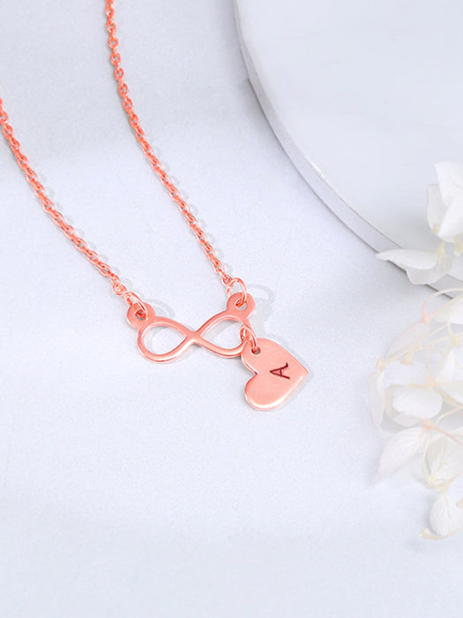 Rose Gold Personalised Endless Echo Necklace