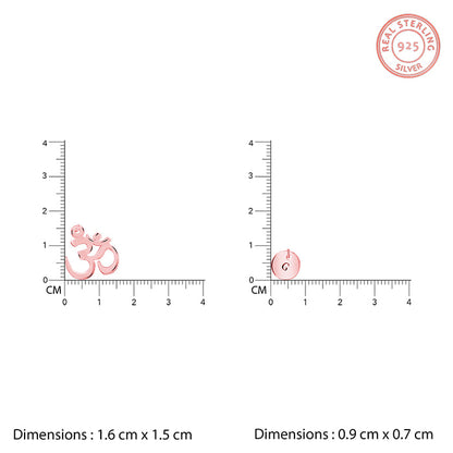 Rose Gold Personalised Om Pendant With Link Chain