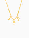 Golden Personalised Love Initials Necklace