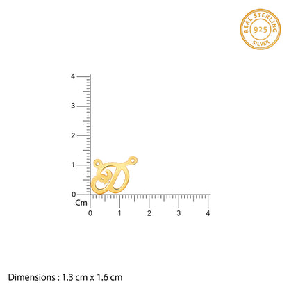 Golden Personalised Cursive Initial Necklace