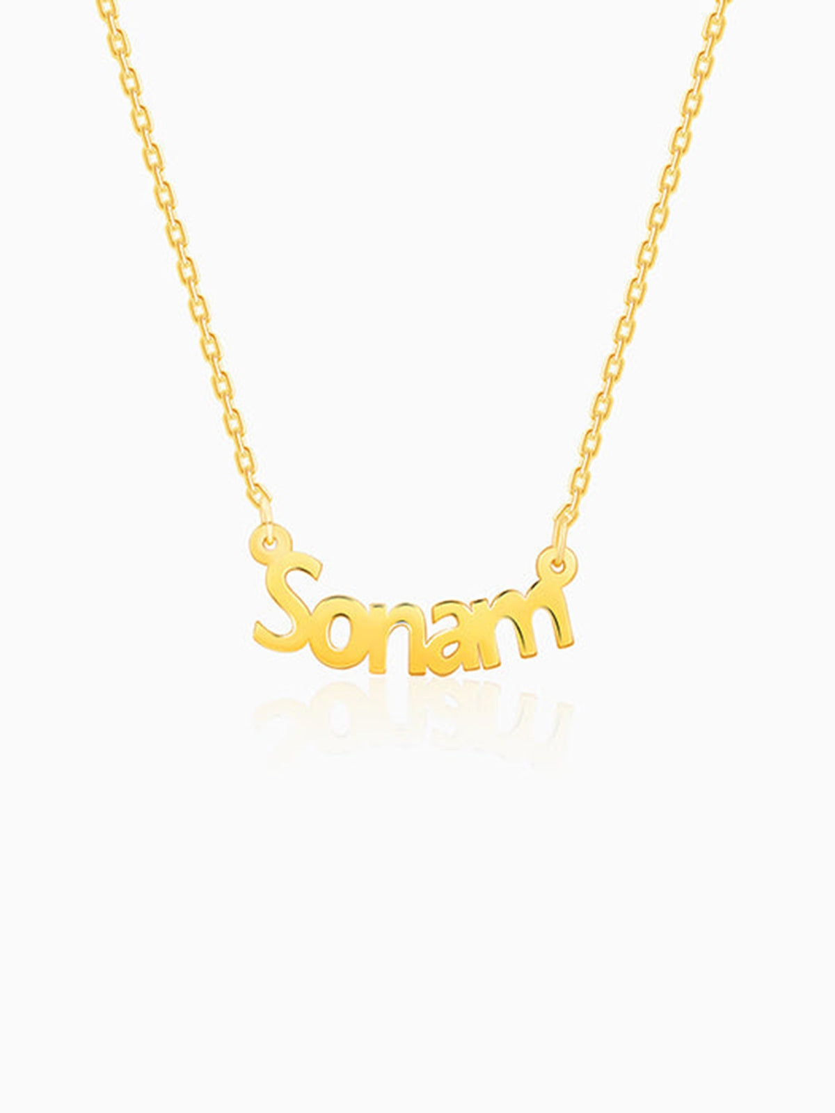 Golden Personalised Name in Bold Necklace