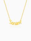 Golden Personalised Name in Bold Necklace