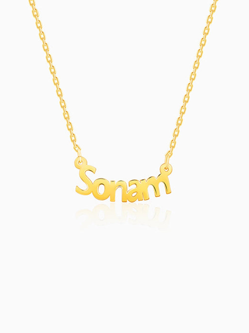 Golden Personalised Name in Bold Necklace