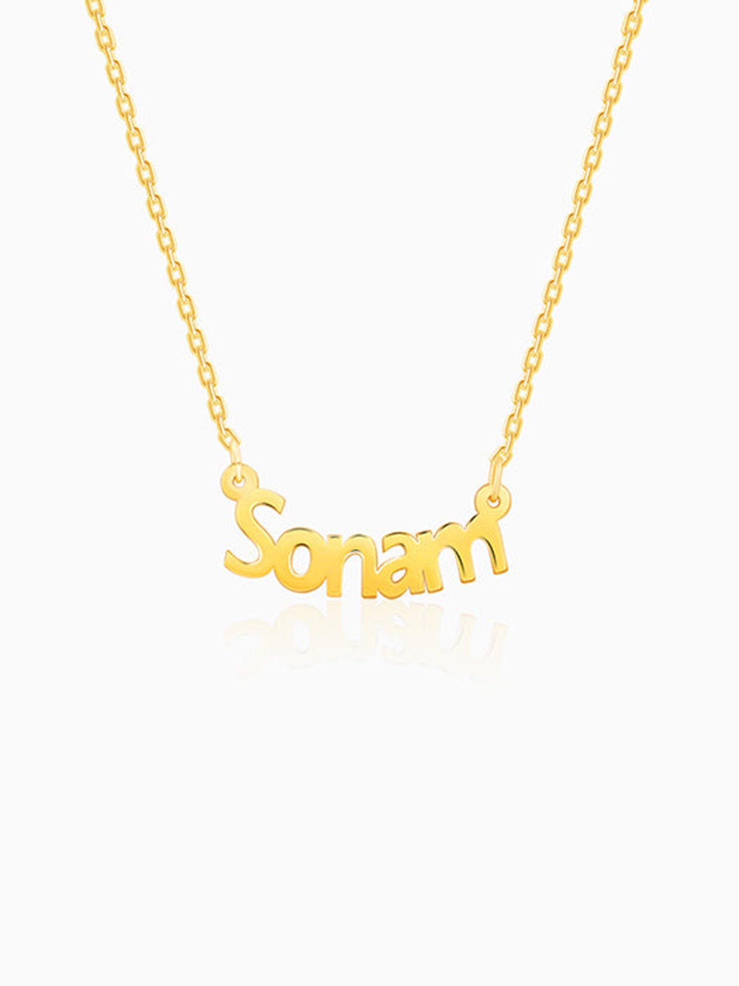 Golden Personalised Name in Bold Necklace