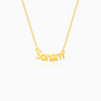 Golden Personalised Name in Bold Necklace
