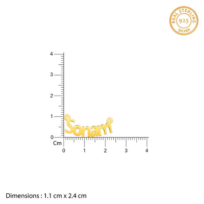 Golden Personalised Name in Bold Necklace