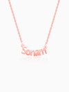 Rose Gold Personalised Name in Bold Necklace