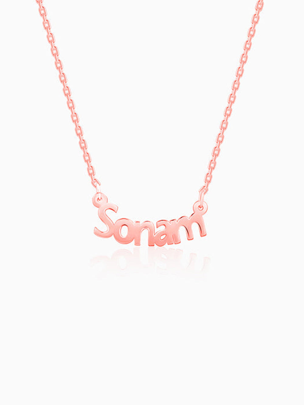 Rose Gold Personalised Name in Bold Necklace