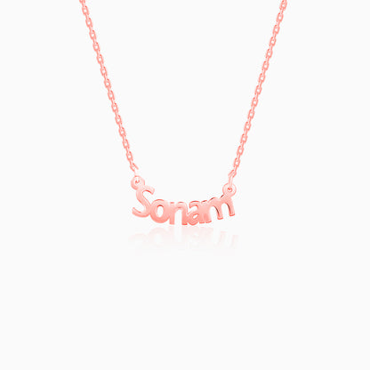 Rose Gold Personalised Name in Bold Necklace