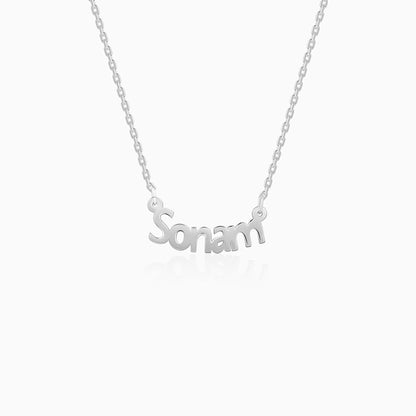 Silver Personalised Name in Bold Necklace