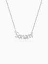 Silver Personalised Name in Bold Necklace