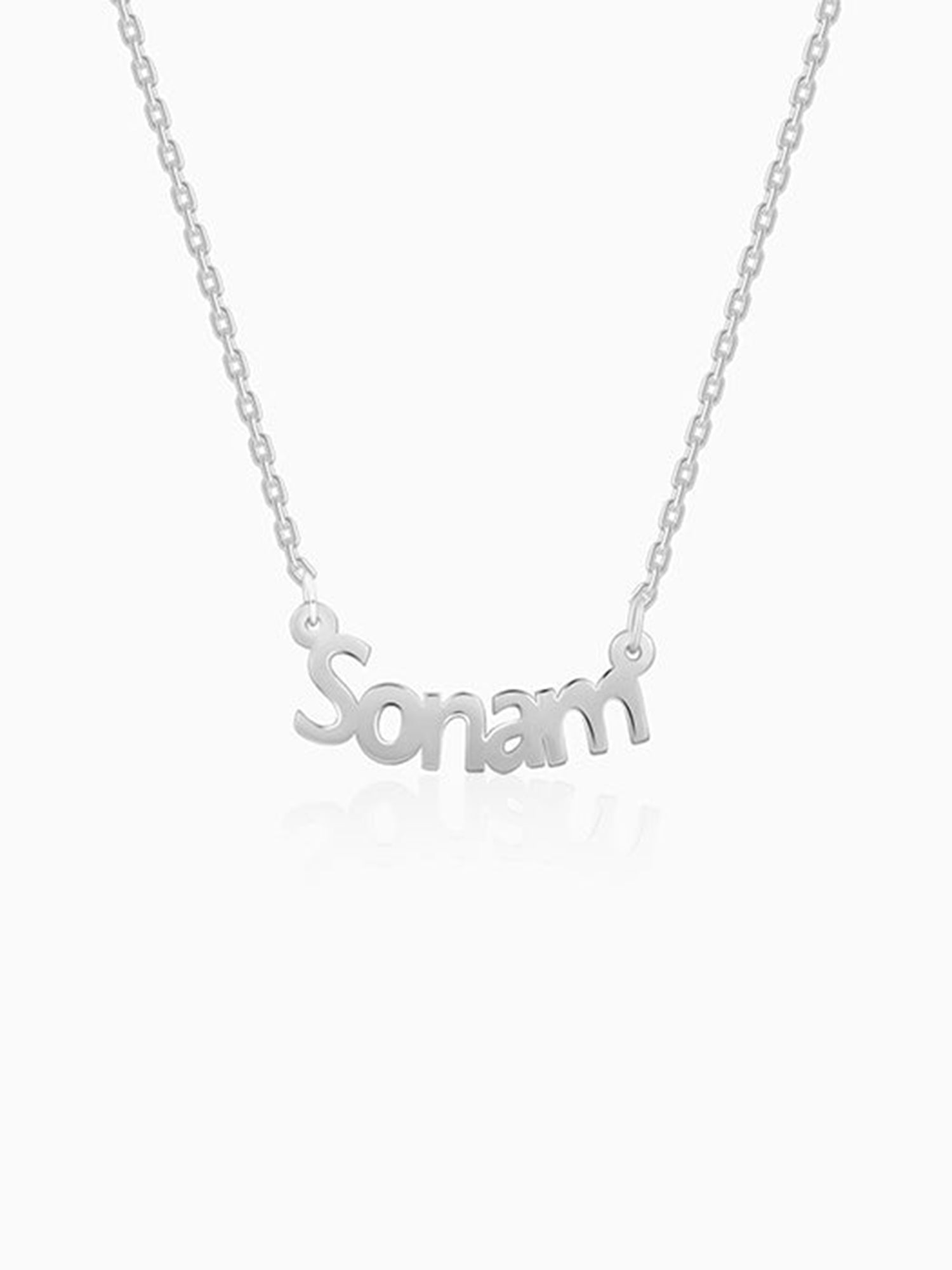 Silver Personalised Name in Bold Necklace