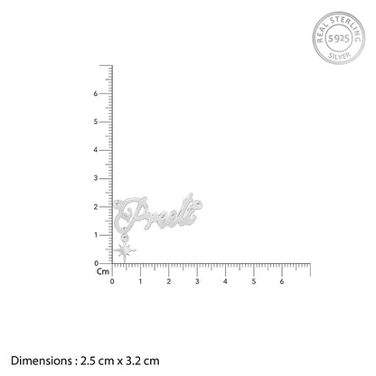 Silver Personalised Name Star Charm Necklace